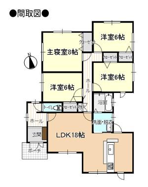 Floor plan. 23,300,000 yen, 4LDK, Land area 233.98 sq m , Building area 98.95 sq m floor plan