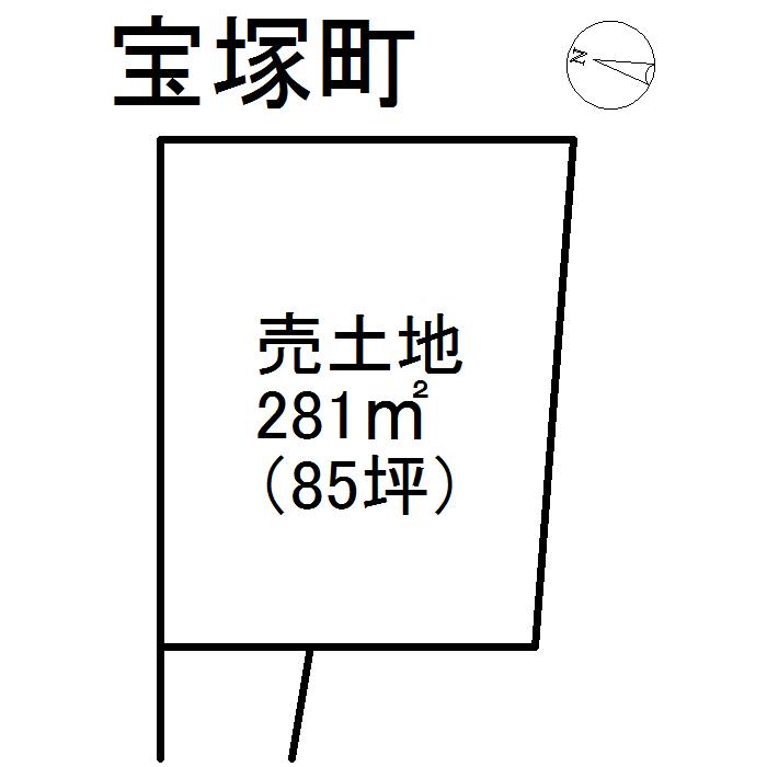 Compartment figure. Land price 8.5 million yen, Land area 281 sq m