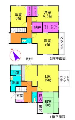 Floor plan. 19,800,000 yen, 4LDK, Land area 172.02 sq m , Building area 117.9 sq m