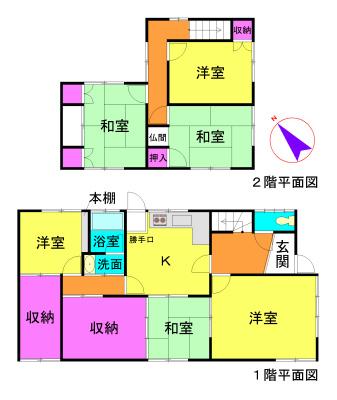 Floor plan. 9.9 million yen, 6DK, Land area 166.71 sq m , Building area 113.97 sq m