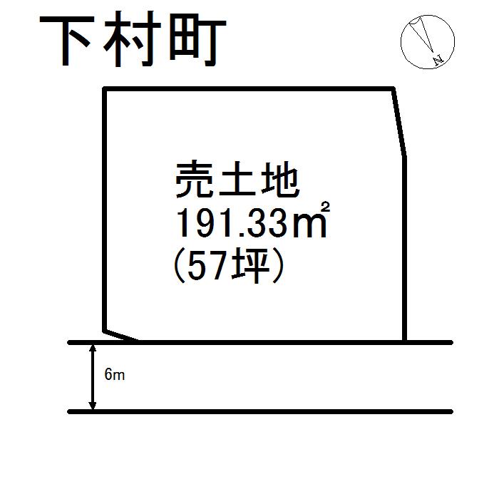 Compartment figure. Land price 7.5 million yen, Land area 191.33 sq m