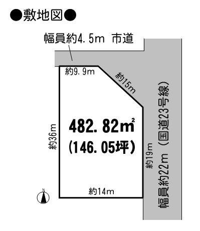Compartment figure. Land price 13,870,000 yen, Land area 482.82 sq m compartment view