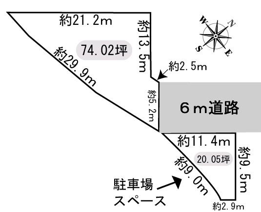 Compartment figure. Land price 8.8 million yen, Land area 311 sq m
