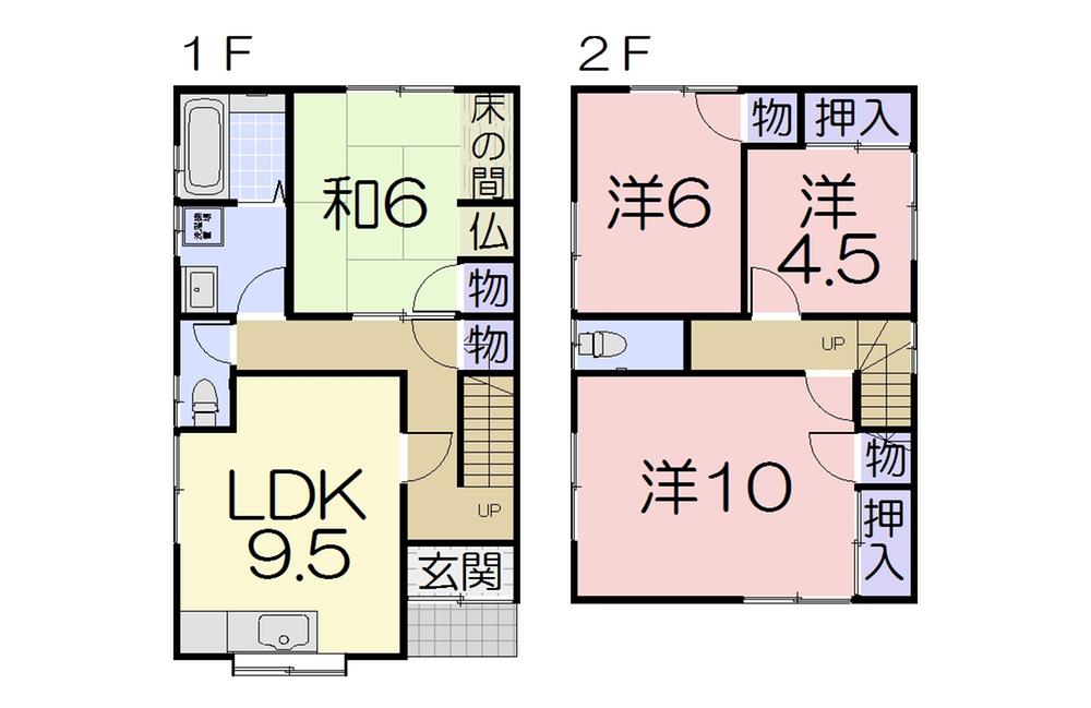 Floor plan. 9.9 million yen, 4LDK, Land area 99 sq m , Building area 92.73 sq m