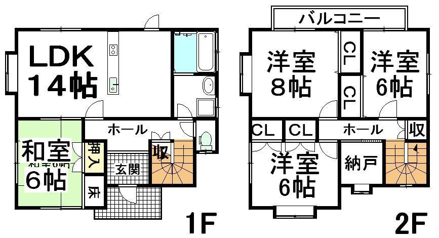 Compartment figure. 13.5 million yen, 4LDK, Land area 166.05 sq m , Building area 103.92 sq m