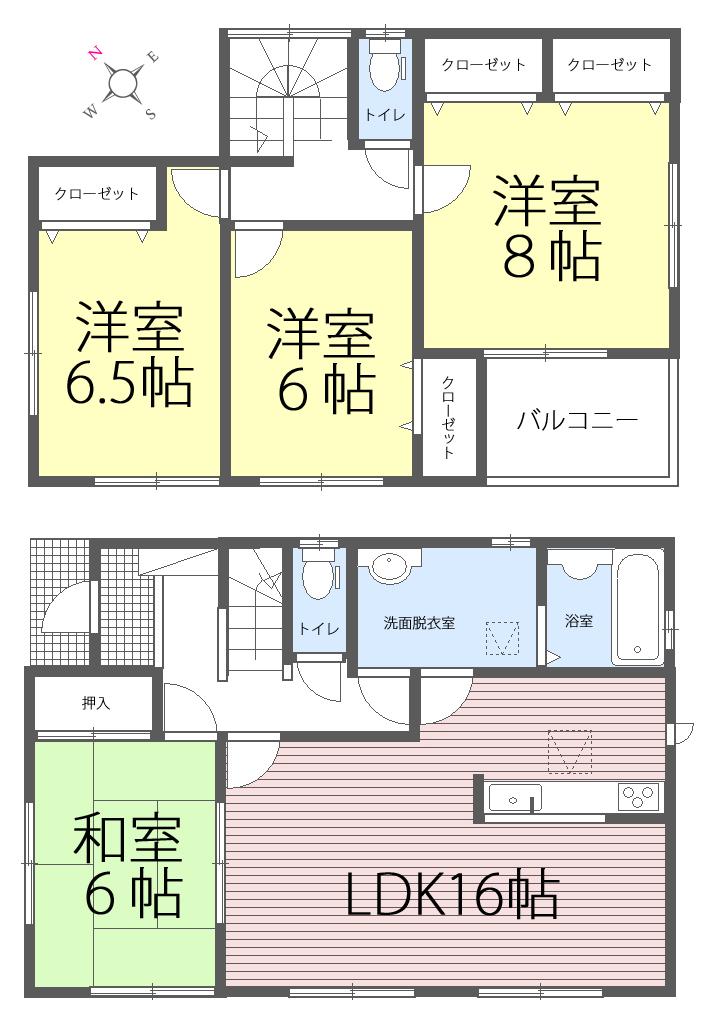 Floor plan. 22,800,000 yen, 4LDK, Land area 169.8 sq m , Building area 104.34 sq m
