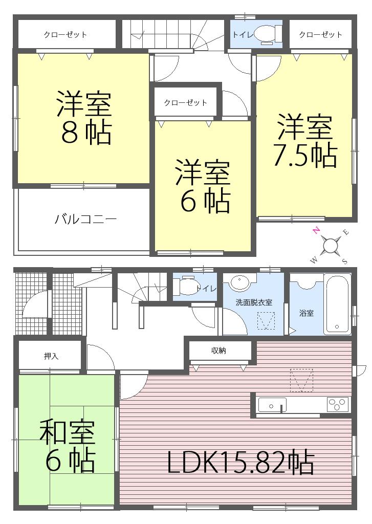 Floor plan. 22,800,000 yen, 4LDK, Land area 169.77 sq m , Building area 105.17 sq m