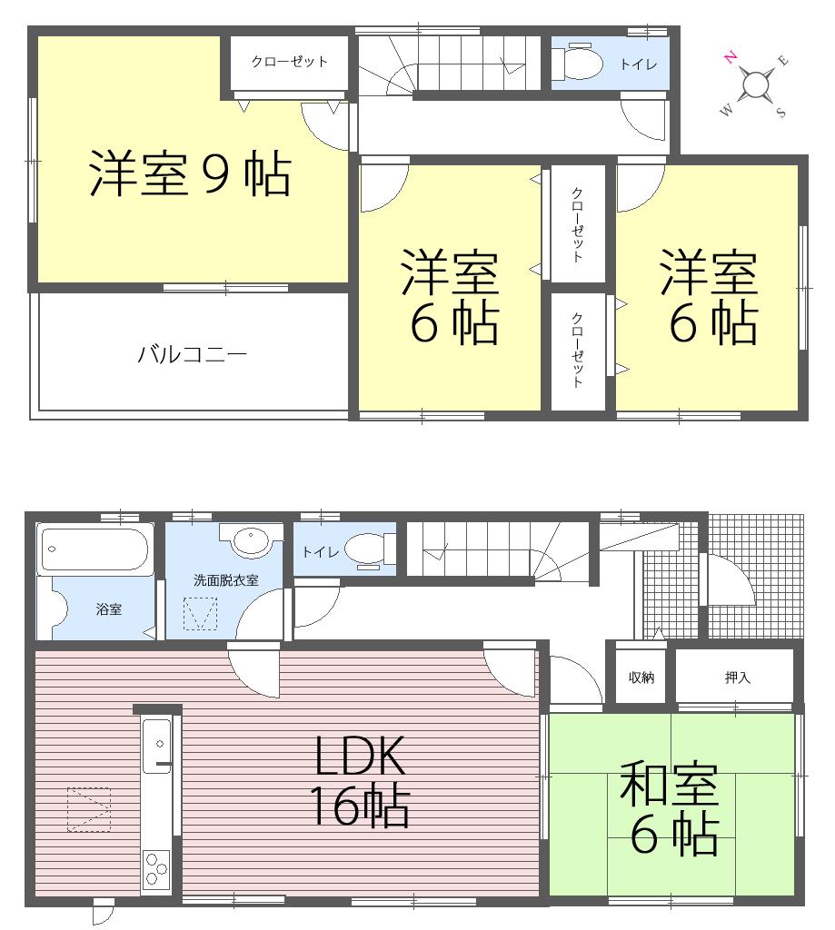 Floor plan. 22,800,000 yen, 4LDK, Land area 181.81 sq m , Building area 105.17 sq m