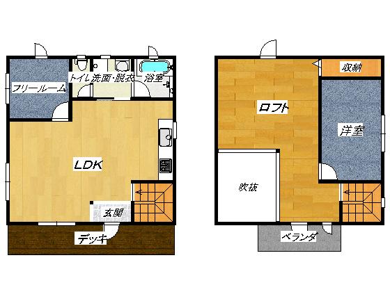 Floor plan. 20 million yen, 2LDK, Land area 496.05 sq m , Building area 95.1 sq m