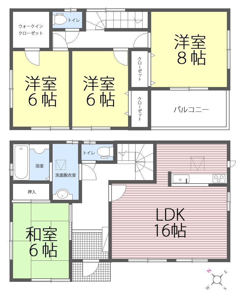 Floor plan. 22,800,000 yen, 4LDK, Land area 181.8 sq m , Building area 105.17 sq m