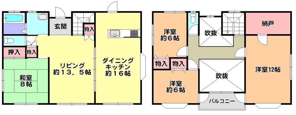 Floor plan. 13.5 million yen, 4LDK, Land area 238.83 sq m , Building area 139.11 sq m