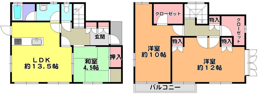 Floor plan. 13.8 million yen, 3LDK, Land area 229.64 sq m , Building area 108.66 sq m