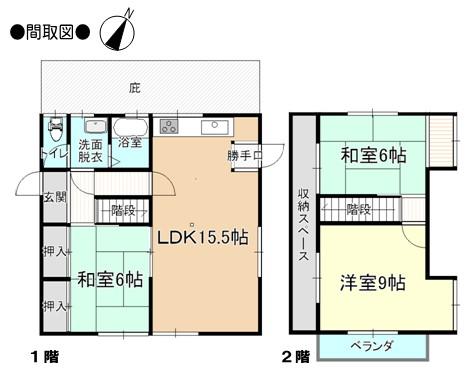Floor plan. 12.9 million yen, 3LDK, Land area 202.04 sq m , Building area 89.47 sq m floor plan
