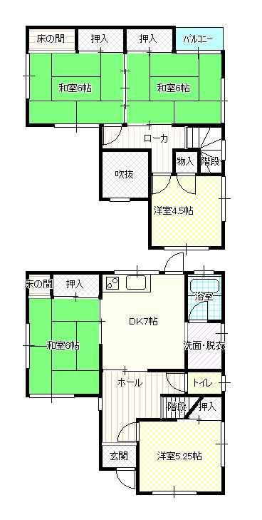 Floor plan. 6.5 million yen, 5DK, Land area 80.89 sq m , Building area 86.43 sq m