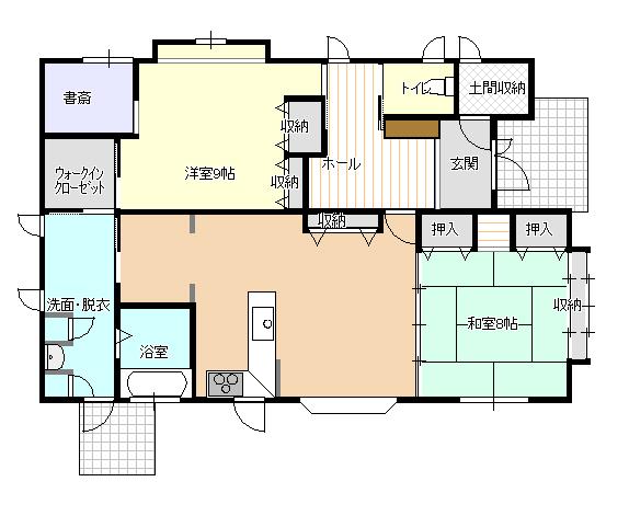 Floor plan. 41,800,000 yen, 2LDK + S (storeroom), Land area 303.91 sq m , Building area 100.04 sq m