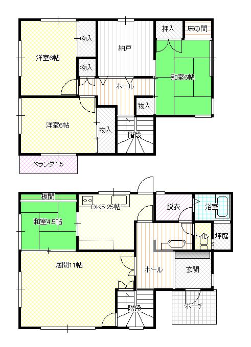 Floor plan. 8 million yen, 5DK, Land area 150.2 sq m , Building area 109.84 sq m