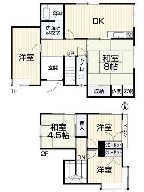 Floor plan. 8.8 million yen, 5DK, Land area 235.83 sq m , Building area 93.92 sq m