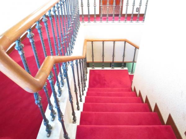 Other introspection. Red carpet grows retro stairs