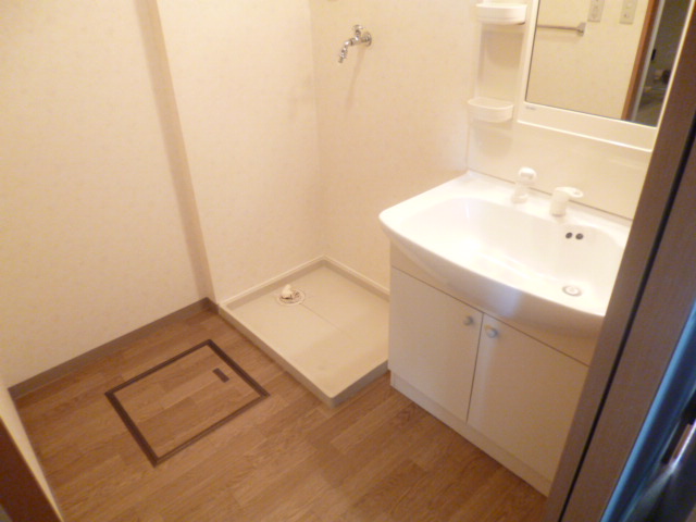 Other room space. There is a wash basin and the floor with storage shower!