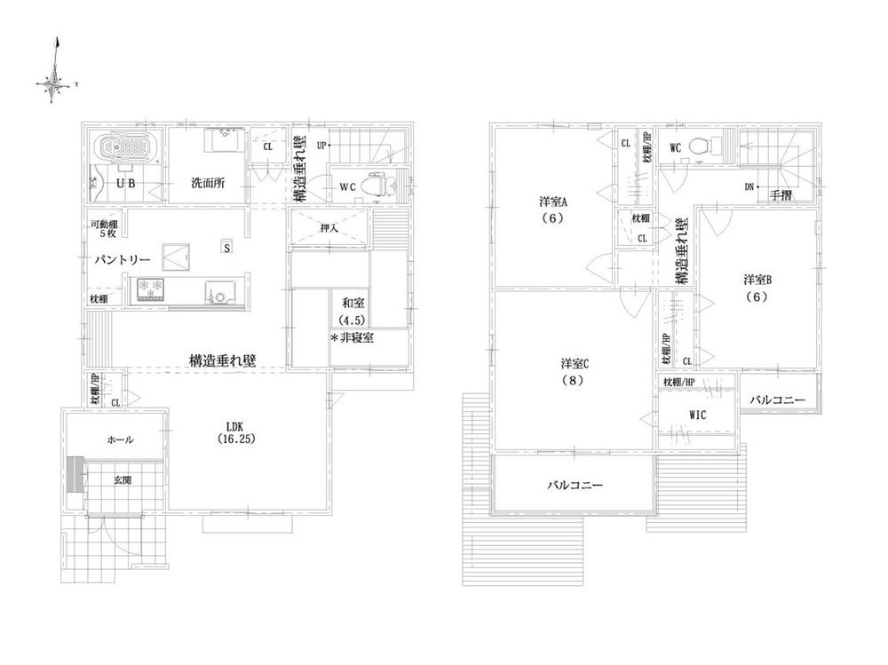 Floor plan. 30,700,000 yen, 4LDK, Land area 218.49 sq m , Building area 107.87 sq m