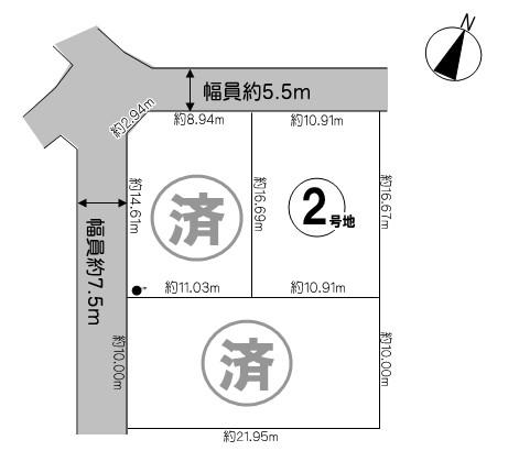 Compartment figure. Land price 9.8 million yen, Land area 182.1 sq m compartment view