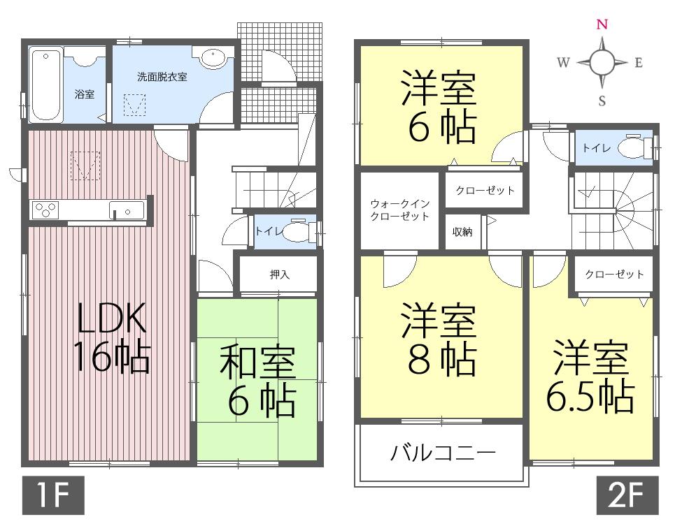 Floor plan. 22,800,000 yen, 4LDK, Land area 160.76 sq m , Building area 105.99 sq m