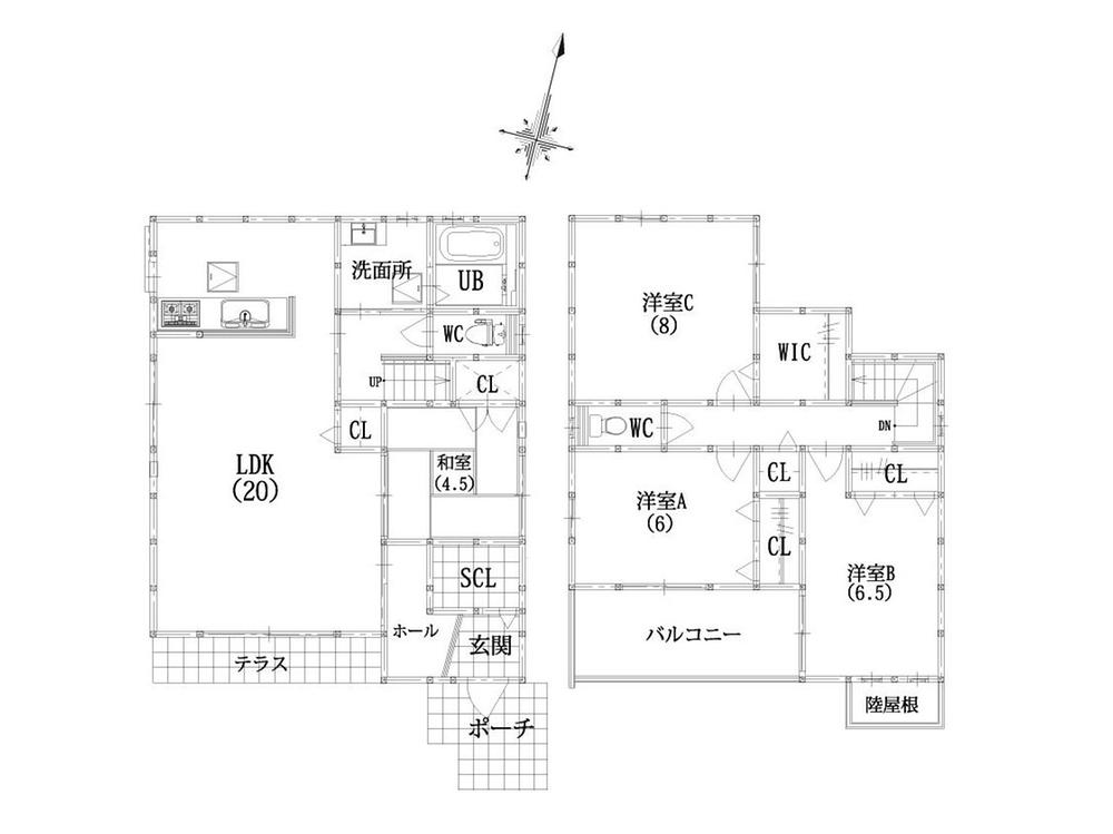 Floor plan. (No. 6 locations), Price 30,900,000 yen, 4LDK, Land area 142.15 sq m , Building area 111.8 sq m