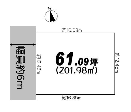 Compartment figure. Land price 11.9 million yen, Land area 201.98 sq m compartment view
