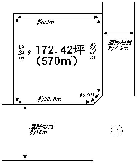 Compartment figure. Land price 27,800,000 yen, Land area 570 sq m site drawings