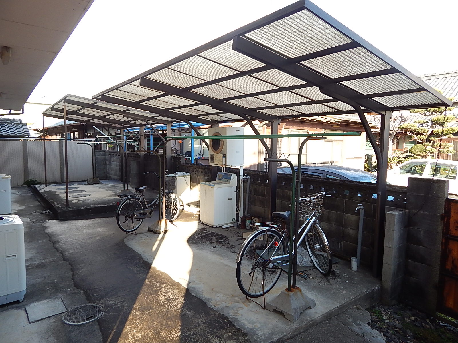 Other common areas. Happy bicycle parking lot with