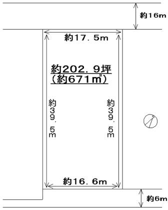Compartment figure. Land price 39,800,000 yen, Is a land area 671 sq m parcel settling drawings (after the scheduled completion drawings)