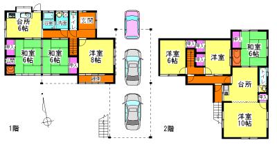 Floor plan. 8.8 million yen, 7DK+S, Land area 238.49 sq m , Building area 143.13 sq m