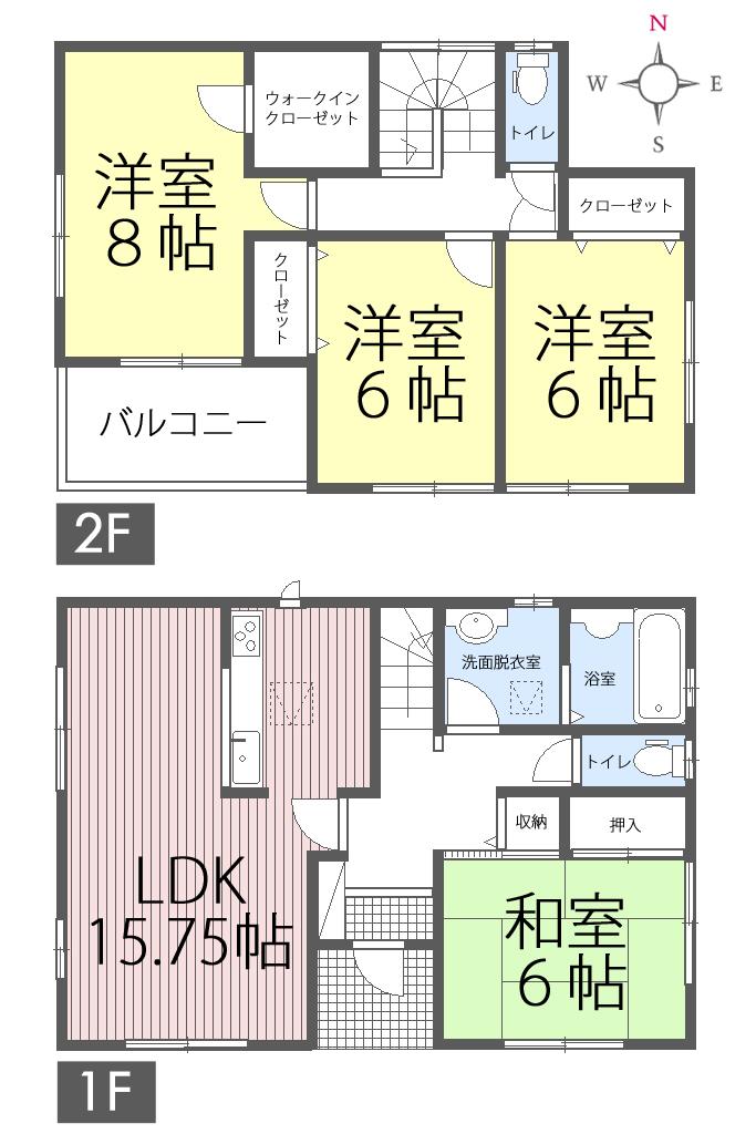 Floor plan. 22,800,000 yen, 4LDK, Land area 149.88 sq m , Building area 103.5 sq m