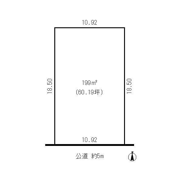 Compartment figure. Land price 6 million yen, Land area 199 sq m