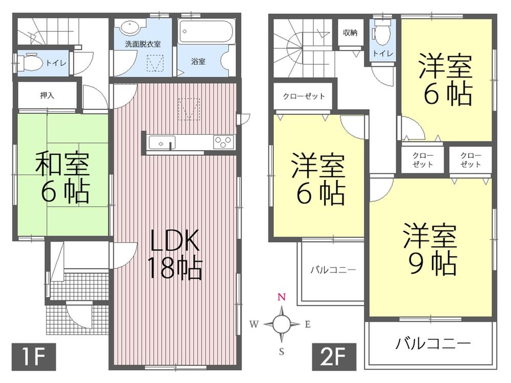 Floor plan. 22,800,000 yen, 4LDK, Land area 158.17 sq m , Building area 105.98 sq m