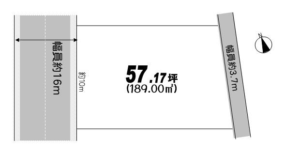 Compartment figure. Land price 14.8 million yen, Land area 189 sq m compartment view