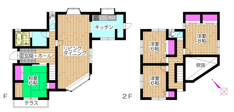 Floor plan. 17.8 million yen, 4LDK, Land area 249.04 sq m , Building area 115.92 sq m