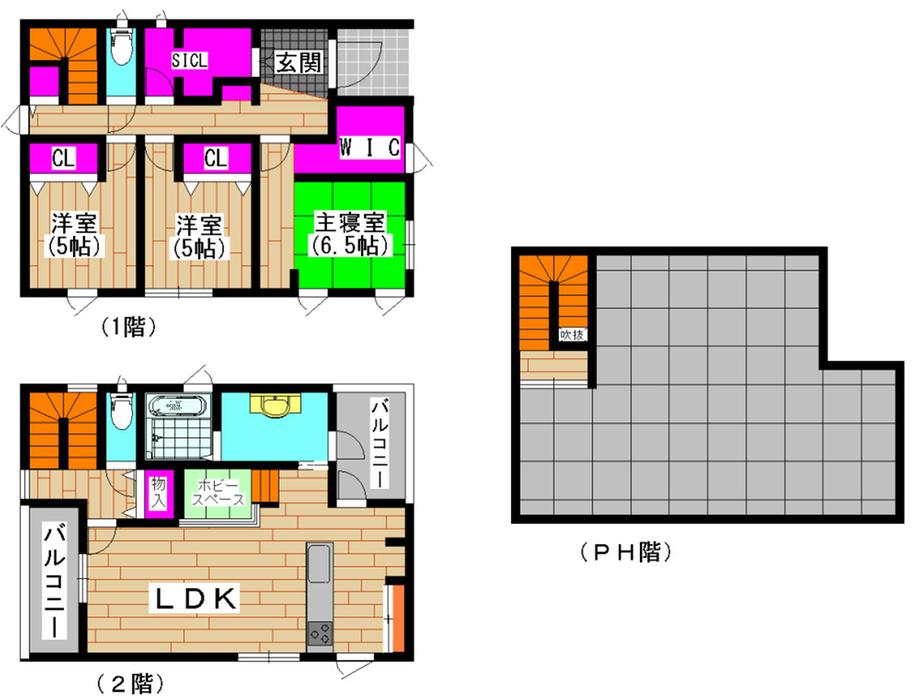 Floor plan. 31,800,000 yen, 3LDK, Land area 212.78 sq m , Building area 113.03 sq m