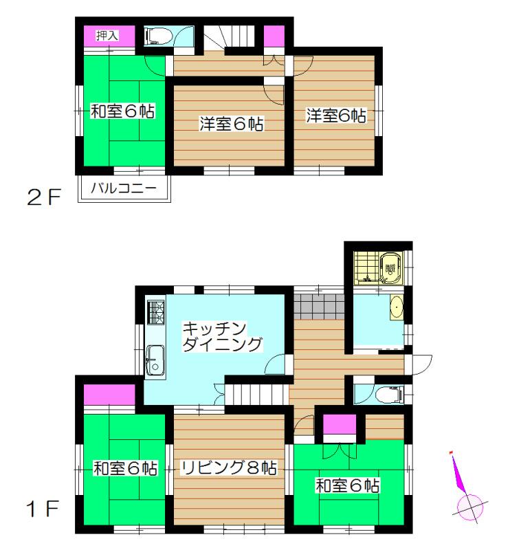 Floor plan. 12.9 million yen, 5LDK, Land area 200.16 sq m , Building area 109.3 sq m