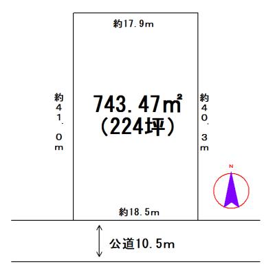 Compartment figure. Land price 22,490,000 yen, Land area 743.47 sq m