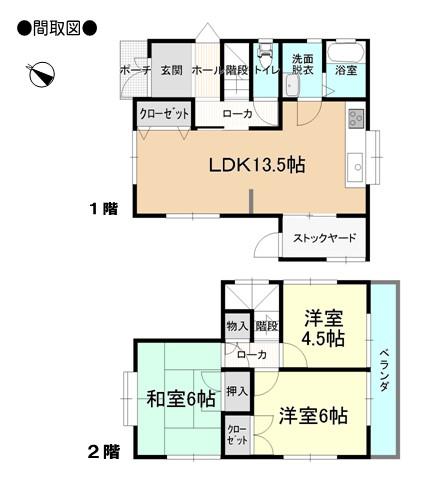 Floor plan. 12.4 million yen, 3LDK, Land area 175.53 sq m , Building area 73.69 sq m floor plan