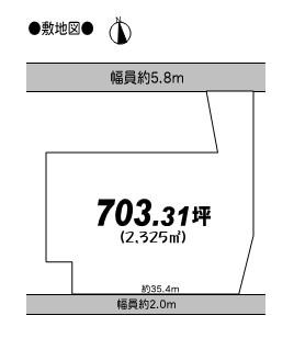Compartment figure. Land price 10 million yen, Land area 2,325 sq m compartment view