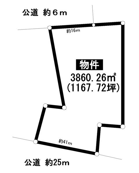 Compartment figure. Land price 200 million 11,940,000 yen, Land area 3,860.26 sq m land view