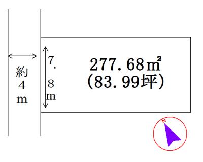 Compartment figure. Land price 6.63 million yen, Land area 227.68 sq m