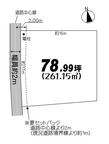 Compartment figure. Land price 3.5 million yen, Land area 261.15 sq m compartment view