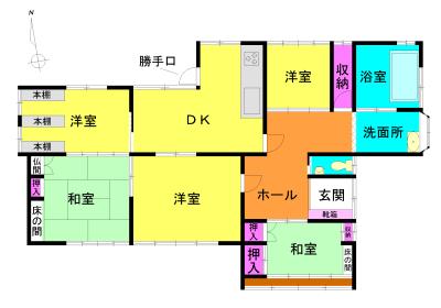 Floor plan. 28.8 million yen, 5DK, Land area 368.76 sq m , Building area 120.56 sq m