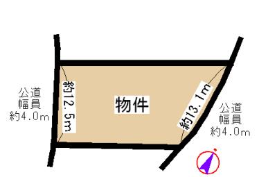 Compartment figure. Land price 10.8 million yen, Land area 288 sq m