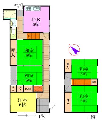 Floor plan. 6.9 million yen, 5DK, Land area 568.01 sq m , Building area 110.81 sq m