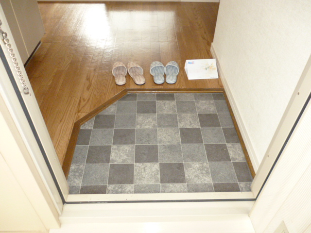 Entrance. Tile pattern is fashionable entrance
