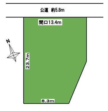 Compartment figure. Land price 15.8 million yen, Land area 327.46 sq m